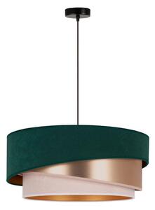 Duolla - Lampadario a sospensione con filo KOBO 1xE27/15W/230V diametro 45 cm verde/oro rosa/color crema