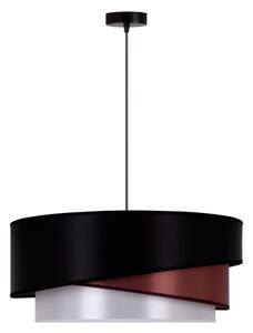 Duolla - Lampadario a sospensione con filo KOBO 1xE27/15W/230V diametro 45 cm nero/bordeaux/argento