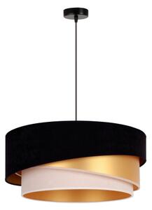 Duolla - Lampadario a sospensione con filo KOBO 1xE27/15W/230V diametro 45 cm nero/oro/color crema