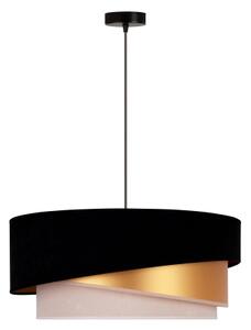 Duolla - Lampadario a sospensione con filo KOBO 1xE27/15W/230V diametro 45 cm nero/oro/color crema