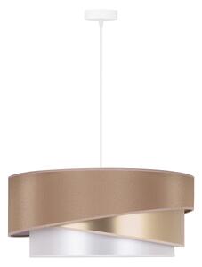 Duolla - Lampadario a sospensione con filo KOBO 1xE27/15W/230V diametro 45 cm beige/oro/bianco