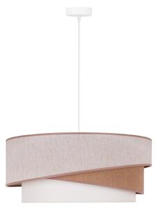 Duolla - Lampadario a sospensione con filo KOBO 1xE27/15W/230V diametro 45 cm beige/marrone/bianco