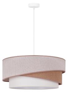 Duolla - Lampadario a sospensione con filo KOBO 1xE27/15W/230V diametro 45 cm beige/marrone/bianco