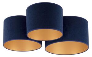 Duolla - Plafoniera ROLLER TRIO 3xE27/60W/230V blu