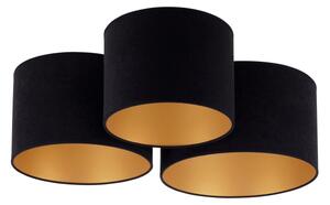 Duolla - Plafoniera ROLLER TRIO 3xE27/60W/230V nero/oro
