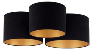 Duolla - Plafoniera ROLLER TRIO 3xE27/60W/230V nero/oro