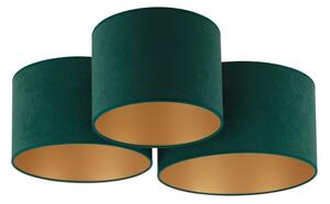 Duolla - Plafoniera ROLLER TRIO 3xE27/60W/230V verde/oro