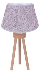Duolla - Lampada da tavolo BOUCLE 1xE27/15W/230V diametro 28 cm grigio/legno