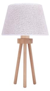 Duolla - Lampada da tavolo BOUCLE 1xE27/15W/230V diametro 28 cm bianco/legno