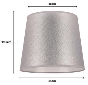 Duolla - Paralume per lampada da tavolo CLASSIC M E27 diametro 24 cm argento