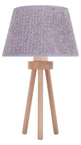Duolla - Lampada da tavolo BOUCLE 1xE27/15W/230V diametro 28 cm grigio/legno