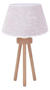 Duolla - Lampada da tavolo BOUCLE 1xE27/15W/230V diametro 28 cm bianco/legno