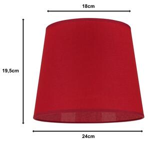 Duolla - Paralume per lampada da tavolo CLASSIC M E27 diametro 24 cm rosso