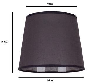 Duolla - Paralume per lampada da tavolo CLASSIC M E27 diametro 24 cm antracite