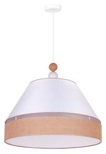 Duolla - Lampadario a sospensione con filo AVIGNON 1xE27/15W/230V diametro 60 cm bianco/marrone