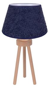 Duolla - Lampada da tavolo BOUCLE 1xE27/15W/230V diametro 28 cm blu/legno
