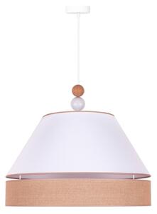 Duolla - Lampadario a sospensione con filo AVIGNON 1xE27/15W/230V diametro 60 cm bianco/marrone