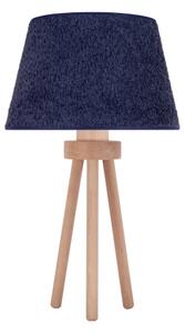 Duolla - Lampada da tavolo BOUCLE 1xE27/15W/230V diametro 28 cm blu/legno