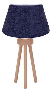 Duolla - Lampada da tavolo BOUCLE 1xE27/15W/230V diametro 28 cm blu/legno