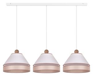 Duolla - Lampadario a sospensione con filo AVIGNON 3xE27/15W/230V bianco/beige