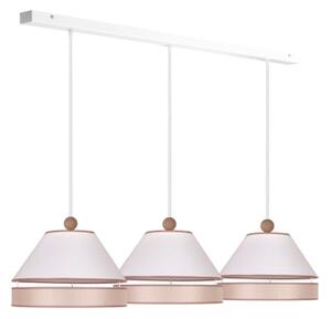 Duolla - Lampadario a sospensione con filo AVIGNON 3xE27/15W/230V bianco/beige