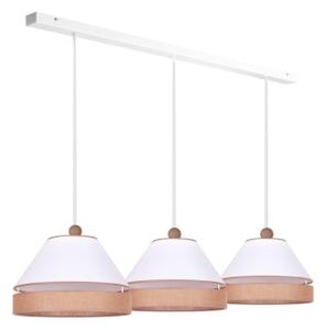 Duolla - Lampadario a sospensione con filo AVIGNON 3xE27/15W/230V bianco/marrone