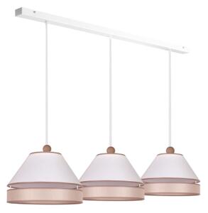 Duolla - Lampadario a sospensione con filo AVIGNON 3xE27/15W/230V bianco/beige