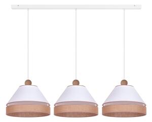 Duolla - Lampadario a sospensione con filo AVIGNON 3xE27/15W/230V bianco/marrone