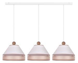 Duolla - Lampadario a sospensione con filo AVIGNON 3xE27/15W/230V bianco/beige