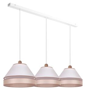 Duolla - Lampadario a sospensione con filo AVIGNON 3xE27/15W/230V bianco/beige