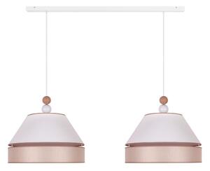 Duolla - Lampadario a sospensione con filo AVIGNON 2xE27/15W/230V bianco/beige
