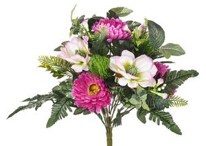 Bouquet Artificiale con Magnolia Altezza 60 cm Rosa