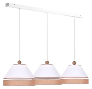 Duolla - Lampadario a sospensione con filo AVIGNON 3xE27/15W/230V bianco/marrone