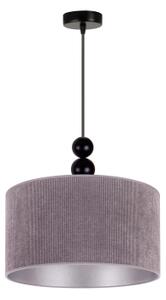Duolla - Lampadario a sospensione con filo LYON 1xE27/15W/230V diametro 40 cm grigio