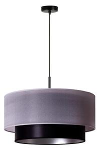 Duolla - Lampadario a sospensione con filo NANTES 1xE27/15W/230V diametro 45 cm argento/nero