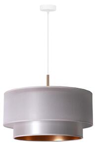 Duolla - Lampadario a sospensione con filo NANTES 1xE27/15W/230V diametro 45 cm argento/rame