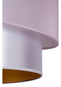 Duolla - Lampadario a sospensione con filo PARIGI 1xE27/15W/230V diametro 40 cm rosa/argento/rame