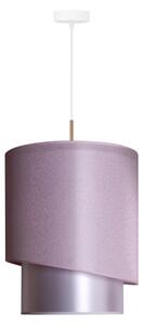 Duolla - Lampadario a sospensione con filo PARIGI 1xE27/15W/230V diametro 40 cm rosa/argento/rame
