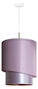 Duolla - Lampadario a sospensione con filo PARIGI 1xE27/15W/230V diametro 40 cm rosa/argento/rame