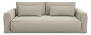 Divano beige allungabile/con contenitore con rivestimento in velluto 238 cm Kapua – Makamii