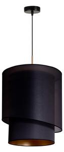 Duolla - Lampadario a sospensione con filo PARIGI 1xE27/15W/230V diametro 40 cm nero/oro