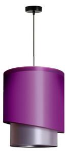 Duolla - Lampadario a sospensione con filo PARIGI 1xE27/15W/230V diametro 40 cm viola/argento