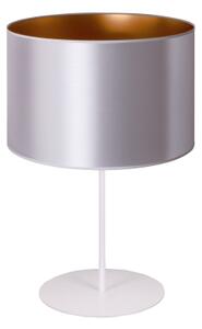 Duolla - Lampada da tavolo CANNES 1xE14/15W/230V diametro 20 cm argento/rame/bianco