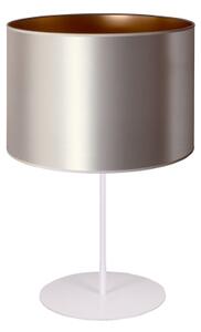 Duolla - Lampada da tavolo CANNES 1xE14/15W/230V diametro 20 cm argento/rame/bianco