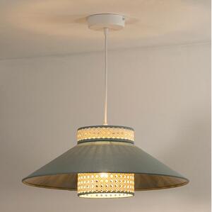 Duolla - Lampadario a sospensione con filo RIO RATTAN 1xE27/15W/230V diametro 45 cm verde/rattan