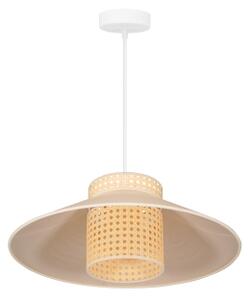 Duolla - Lampadario a sospensione con filo RIO RATTAN 1xE27/15W/230V diametro 45 cm beige/rattan