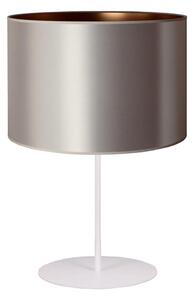 Duolla - Lampada da tavolo CANNES 1xE14/15W/230V diametro 20 cm argento/rame/bianco