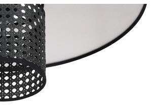 Duolla - Lampadario a plafone TOKYO RATTAN 1xE27/15W/230V diametro 50 cm nero/argento