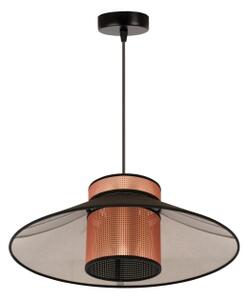 Duolla - Lampadario a sospensione con filo RIO SHINY 1xE27/15W/230V diametro 45 cm nero/rame