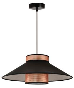 Duolla - Lampadario a sospensione con filo RIO SHINY 1xE27/15W/230V diametro 45 cm nero/rame